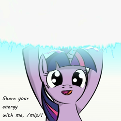 Size: 500x500 | Tagged: safe, derpibooru import, twilight sparkle, /mlp/, dragon ball z, solo, spirit bomb