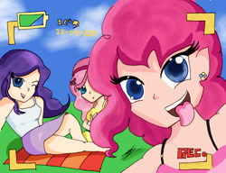 Size: 2189x1677 | Tagged: safe, artist:dogo(diego artuo hz), fluttershy, pinkie pie, rarity, human, humanized, selfie