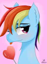 Size: 2160x2897 | Tagged: safe, artist:dashy21, derpibooru import, rainbow dash, pegasus, pony, candy, female, food, lollipop, mare, solo, tongue out