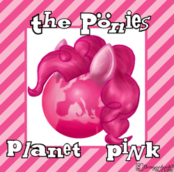 Size: 1429x1417 | Tagged: safe, artist:dragonfunk7, pinkie pie, earth pony, pony, album cover, die ärzte, parody