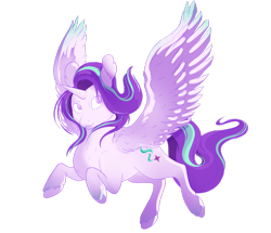 Size: 1280x1103 | Tagged: safe, artist:airborneice, starlight glimmer, alicorn, pony, alicornified, flying, race swap, solo, starlicorn, xk-class end-of-the-world scenario