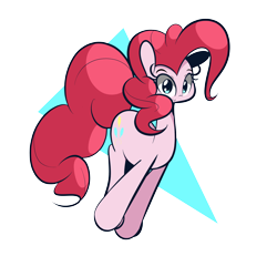 Size: 4000x4000 | Tagged: safe, artist:turtlefarminguy, pinkie pie, earth pony, pony, absurd resolution, cute, pronking, solo