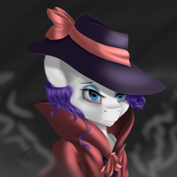 Size: 3600x3600 | Tagged: safe, artist:crazyaniknowit, rarity, pony, unicorn, rarity investigates, detective rarity, solo