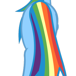 Size: 600x600 | Tagged: safe, derpibooru import, rainbow dash, pegasus, pony, solo, tail, that frame of rainbow dash's butt