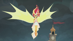 Size: 1920x1080 | Tagged: safe, screencap, sunset shimmer, equestria girls, friendship games, canterlot high, cute, daydream shimmer, happy, music video, official, right there in front of me, shimmerbetes, smiling, youtube link