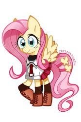 Size: 500x750 | Tagged: safe, artist:bartolomeus_, fluttershy, pegasus, pony, clothes, cute, solo