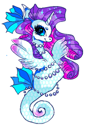 Size: 392x567 | Tagged: safe, artist:njeekyo, rarity, sea pony, beanbrows, seaponified, seapony rarity, simple background, solo, species swap, white background