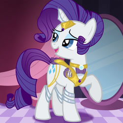 Size: 3000x3000 | Tagged: safe, artist:darthlena, rarity, pony, unicorn, fashion, horn jewelry, jewelry, solo