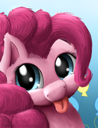 Size: 2550x3300 | Tagged: safe, artist:niegelvonwolf, pinkie pie, earth pony, pony, :p, bust, full face view, portrait, solo, tongue out