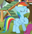 Size: 506x531 | Tagged: safe, derpibooru import, screencap, rainbow dash, pegasus, pony, the washouts (episode), cropped, female, mare, plot, rainbutt dash, solo