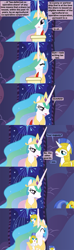 Size: 1120x3780 | Tagged: safe, artist:beavernator, princess celestia, alicorn, pony, baby, baby pony, beavernator is trying to murder us, comic, cute, cutelestia, guards, momlestia, royal guard, taxes