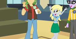 Size: 900x467 | Tagged: safe, screencap, derpy hooves, microchips, sandalwood, equestria girls, friendship games
