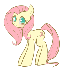 Size: 700x796 | Tagged: safe, artist:nitronic, fluttershy, earth pony, pony, cute, earth pony fluttershy, race swap, shyabetes, simple background, solo