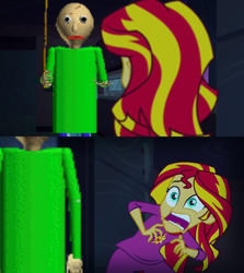 Size: 1006x1126 | Tagged: safe, sunset shimmer, equestria girls, baldi, baldi's basics in education and learning, meme, sunset screamer