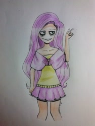 Size: 1920x2560 | Tagged: safe, artist:alice-samaa, fluttershy, human, .mov, fluttershed, humanized, shed.mov, solo