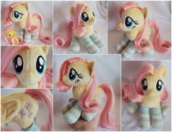 Size: 1280x985 | Tagged: safe, artist:buttercupbabyppg, fluttershy, beanie (plushie), clothes, irl, photo, plushie, socks, striped socks