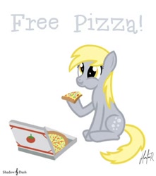 Size: 693x784 | Tagged: safe, artist:shadowdash97, derpy hooves, pegasus, pony, eating, female, food, mare, muffin, pizza, solo