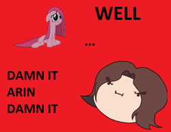 Size: 802x619 | Tagged: safe, pinkie pie, earth pony, pony, arin hanson, context is for the weak, game grumps, sad, text