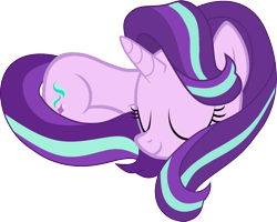 Size: 1092x873 | Tagged: safe, artist:uigsyvigvusy, artist:zacatron94, starlight glimmer, pony, unicorn, behaving like a cat, curled up, cute, eyes closed, female, glimmerbetes, mare, simple background, sleeping, solo, trace, transparent background, vector