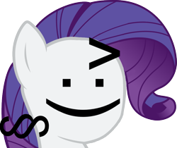 Size: 865x726 | Tagged: safe, rarity, pony, unicorn, ^:) §, emoticon, emoticon face, meme