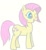 Size: 513x561 | Tagged: safe, artist:lunanon, fluttershy, posey, pegasus, pony, alternate hairstyle, haircut, simple background, sketch, solo, wink