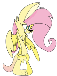 Size: 1024x1374 | Tagged: safe, artist:dizzee-toaster, fluttershy, kangaroo, solo, species swap