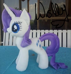 Size: 931x960 | Tagged: safe, artist:wolly, rarity, irl, photo, plushie