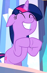 Size: 306x478 | Tagged: safe, derpibooru import, screencap, twilight sparkle, the crystal empire, adorkable, cute, dork, happy, smiling, solo