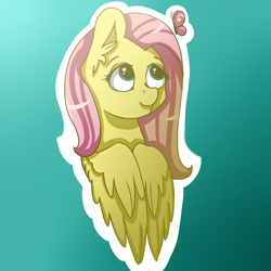 Size: 3000x3000 | Tagged: safe, artist:nyukito, fluttershy, pegasus, pony, female, mare, pink mane, solo, yellow coat