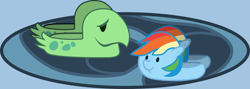 Size: 1279x457 | Tagged: safe, derpibooru import, rainbow dash, tank, pegasus, pony, tanks for the memories, clothes, dashie slippers, sleepers, sneakers, tank slippers