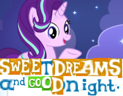 Size: 270x212 | Tagged: safe, artist:horsesplease, starlight glimmer, pony, unicorn, caption, expand dong, exploitable meme, female, gameloft, good night, image macro, mare, meme, night, smiling, text