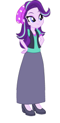 Size: 857x1752 | Tagged: safe, artist:cartoonmasterv3, starlight glimmer, equestria girls, clothes, dress, long skirt, simple background, skirt, transparent background