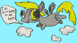 Size: 2856x1602 | Tagged: safe, artist:mewcifur, derpy hooves, pony, flying, solo