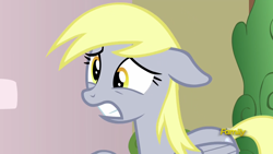 Size: 1920x1080 | Tagged: safe, screencap, derpy hooves, pony, triple threat, floppy ears, solo