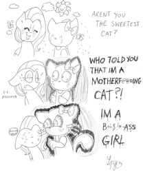 Size: 900x1082 | Tagged: safe, artist:themysteriousspy, fluttershy, cat, pegasus, pony, crossover, furry confusion, hello kitty, kitty white, sanrio