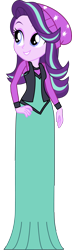 Size: 2912x10067 | Tagged: safe, artist:cartoonmasterv3, starlight glimmer, equestria girls, mirror magic, spoiler:eqg specials, clothes, dress, long dress, simple background, solo, transparent background