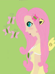 Size: 3000x4000 | Tagged: safe, artist:drenelttil, fluttershy, anthro, human, eared humanization, humanized, solo, winged humanization