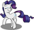 Size: 1024x903 | Tagged: safe, artist:retroneb, rarity, pony, unicorn, female, horn, mare, purple mane, solo, white coat, wink