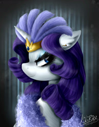 Size: 1400x1800 | Tagged: safe, artist:kikirdcz, rarity, pony, unicorn, female, horn, mare, solo, white coat