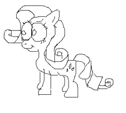 Size: 326x291 | Tagged: safe, rarity, pony, unicorn, female, grayscale, horn, mare, monochrome, simple background, solo, white background