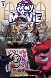 Size: 585x900 | Tagged: safe, artist:kaori matsuo, idw, derpy hooves, linky, pinkie pie, rarity, shoeshine, twilight sparkle, twilight sparkle (alicorn), alicorn, earth pony, pony, unicorn, my little pony: the movie, my little pony: the movie prequel, spoiler:comic, spoiler:comic mlp movie prequel, spoiler:my little pony movie prequel, comic, cover