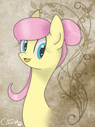 Size: 750x1000 | Tagged: safe, artist:candy-muffin, fluttershy, pegasus, pony, female, mare, pink mane, yellow coat