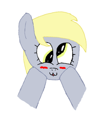 Size: 1080x1280 | Tagged: safe, derpy hooves, pony, :p, blushing, cute, derpabetes, solo, tongue out