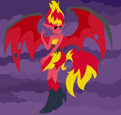 Size: 3200x3035 | Tagged: safe, artist:tigra0118, sunset satan, sunset shimmer, demon, equestria girls, equestria girls (movie), clothes, fangs, female, solo