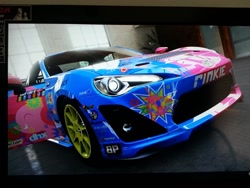 Size: 1024x768 | Tagged: safe, pinkie pie, earth pony, pony, car, forza motorsport 5, toyota, toyota gt86