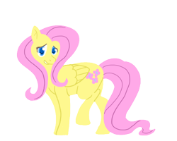 Size: 600x480 | Tagged: safe, artist:greecemisisbiscuit, fluttershy, pegasus, pony, female, mare, pink mane, solo, yellow coat