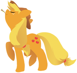 Size: 826x787 | Tagged: safe, artist:precosiouschild, applejack, earth pony, pony, eyes closed, proud, simple background, solo, transparent background