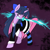 Size: 1000x1000 | Tagged: safe, artist:thattagen, derpibooru import, twilight sparkle, anarchy stocking, bow, clothes, cosplay, crossover, panty and stocking with garterbelt, socks, solo, striped socks, sword