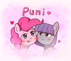 Size: 900x776 | Tagged: safe, artist:me, maud pie, pinkie pie, earth pony, pony, cheeks, pixiv, squishy cheeks