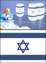 Size: 558x768 | Tagged: safe, derpibooru import, screencap, rainbow dash, pegasus, pony, tanks for the memories, comparison, conspiracy, israel, op is a cuck, star of david, weather factory